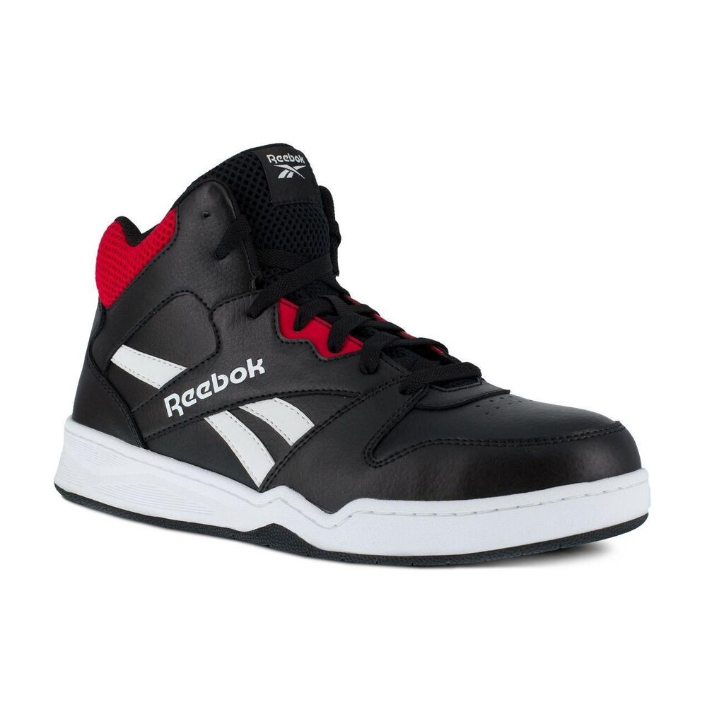 BB4500 Work RB4132 Men's High Top Work Sneaker - Black and Red MENS US 9 Reebok